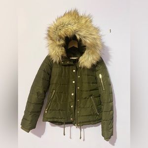 Warm green jacket TOPSHOP small.
